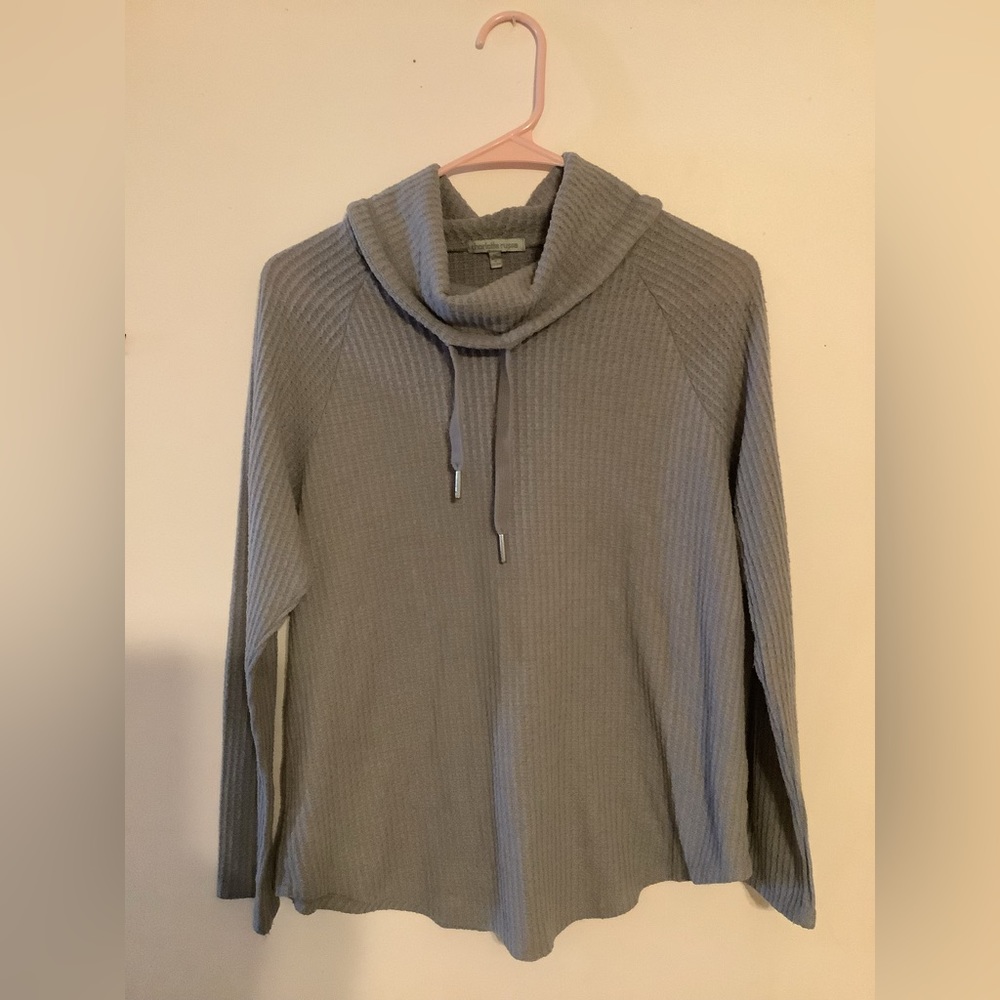 Light Purple Womens Cowl Neck Sweater with hood